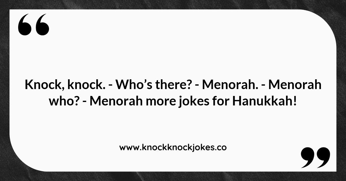 200 Funny Hanukkah Knock-Knock Jokes to Light Up Your Festival Fun ...