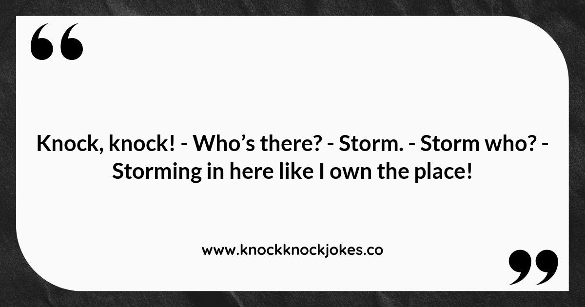 200 Funny Storm Knock Knock Jokes That Will Make You Laugh Through the ...